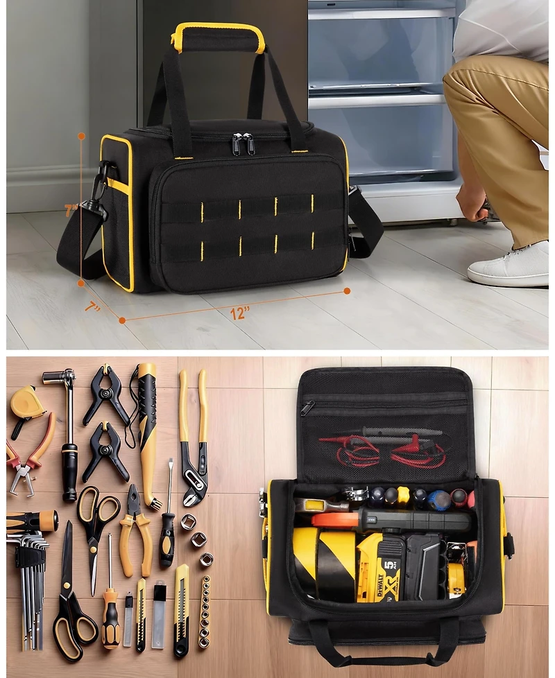 Xdovet Tool Bag Heavy Duty Tote Pockets Men