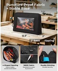 Xdovet Tool Pouch Heavy Duty Canvas Organizer Zipper Bag Electrician Gift 6 Pack