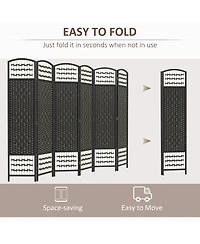 Homcom Panel Room Divider, Folding Screen, 5.6