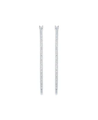 Diamond Oversized Hoop Earrings in 14k Gold over Sterling Silver or Sterling Silver (1/2 ct. t.w.)