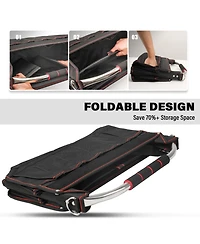 Xdovet Foldable Tool Tote Open Top Removable Divider 23-Pockets Padded Handle Hard Base