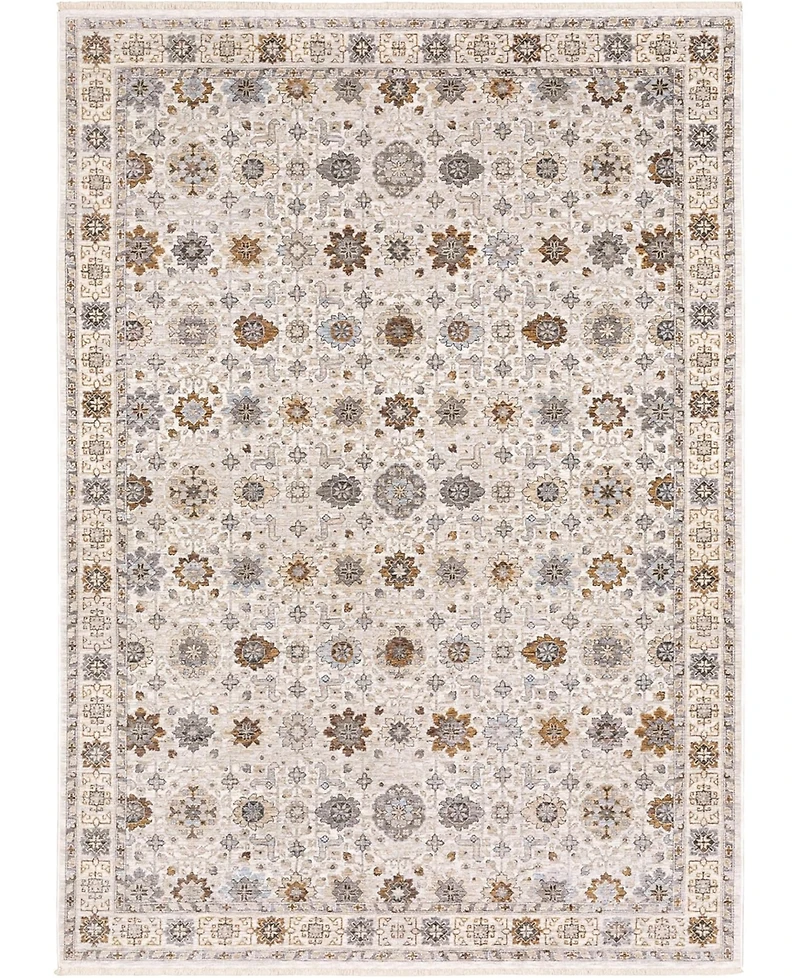 Oriental Weavers Maharaja 71W Ivory and Gold 5'3" x 7'6" Area Rug