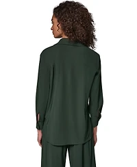 Donna Karan Weekend Women's Long-Sleeve Button-Front Top