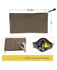Xdovet Canvas Tool Bag Organizer Zipper Pouches