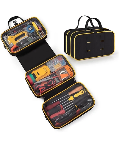 Xdovet Roll Up Tool Bag Tri-fold Organizer Window Cases Detachable
