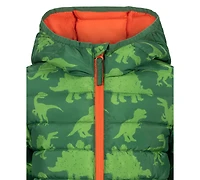 S Rothschild & Co Toddler Boys' 2T-5T Long-Sleeve Dino Print Midweight Packable Jacket