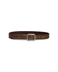 belle & bloom Women's Stand By Me Embossed Leather Belt