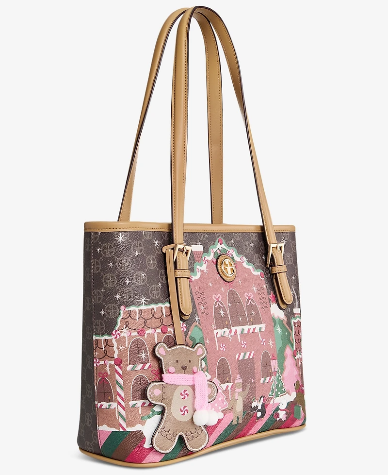 Giani Bernini Gingerbread Bears Tulip Tote, Macy's Exclusive