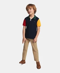 Tommy Hilfiger Boys' 2T-7 Color-Blocked Short-Sleeve Polo Shirt