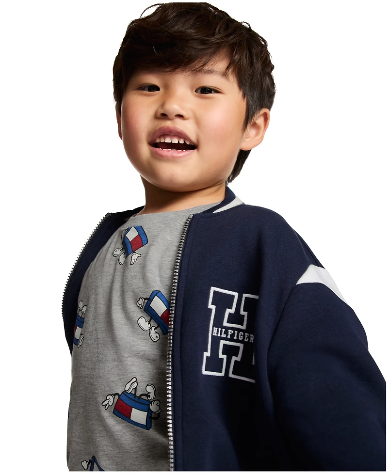 Tommy Hilfiger Boys' 2T-7 Collegiate Varsity Zip-Front Jacket
