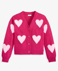 Epic Threads Girls 5-20 Textured Heart Long-Sleeve Cardigan, Macy's Exclusive