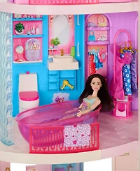 Barbie DreamHouse 3-Story Dollhouse with 2 Pools, 2 Slides, and Working Elevator, 65+ Pieces