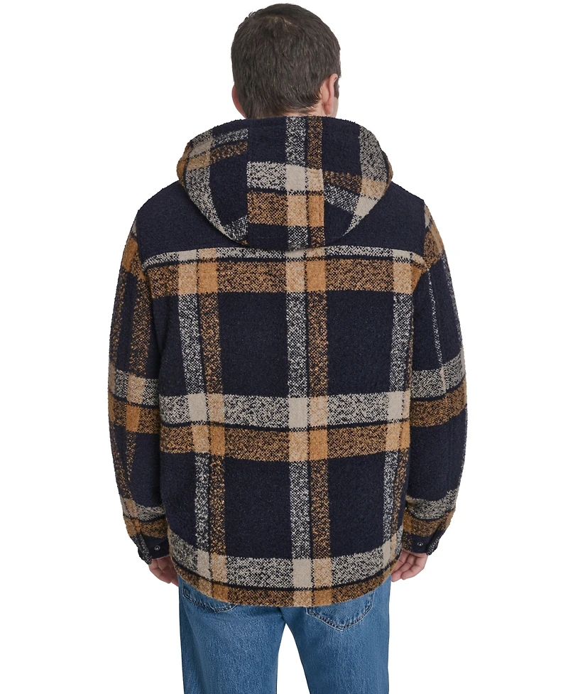 Levi's Men's Wool Blend Plaid Hooded Jacket