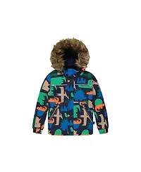 Deux par Little and Big Boy (6-8) Two Piece Discover Snowsuit Dinosaur Print