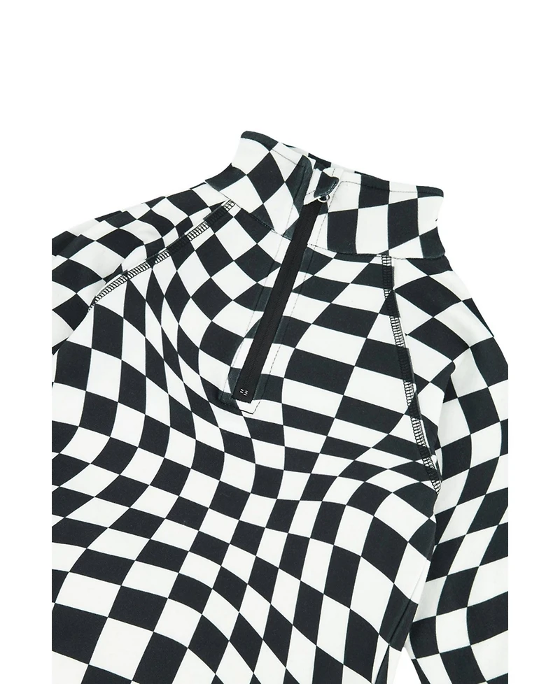 Deux par Deux Toddler Boy 2T -5T Two-Piece Thermal Underwear Checkered Print