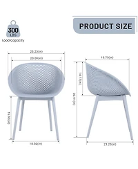 Mondawe 2 Piece Modern Pp Plastic Lounge Chairs