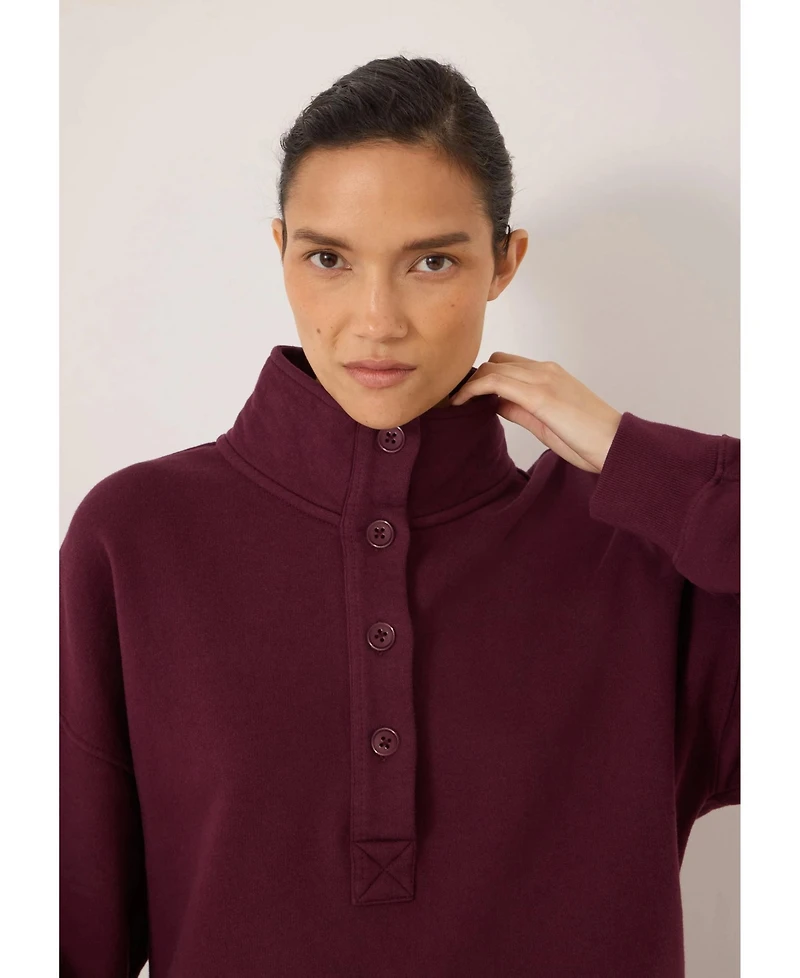 Hush Women's Hendrix Half Placket Sweatshirt