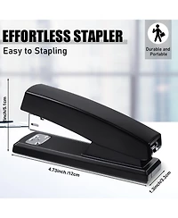 Danrong 6 Pack Metal Desktop Stapler Set With Staples Heavy Duty 25 Sheet Capacity