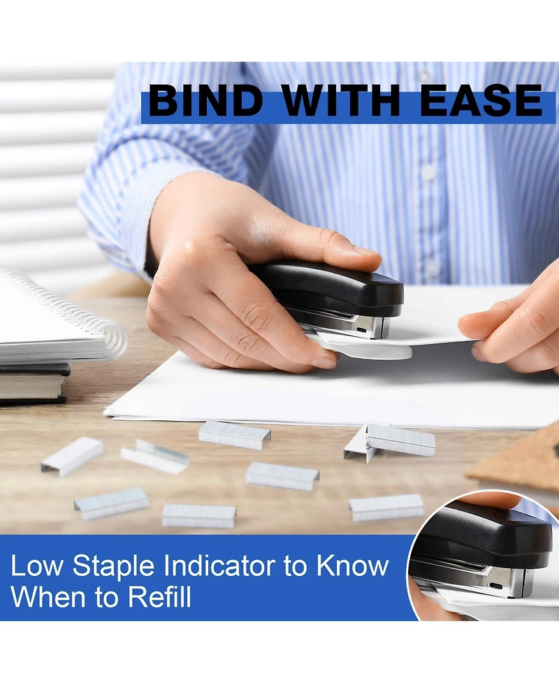 Danrong 12 Pack Metal Desk Staplers Bulk With 12000 Staples 30 Sheet Capacity