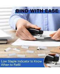 Danrong 12 Pack Metal Desk Staplers Bulk With 12000 Staples 30 Sheet Capacity