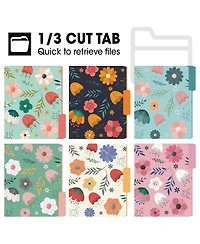 Decorative File Folders Floral Letter Size 84 Pack Tabbed Office School