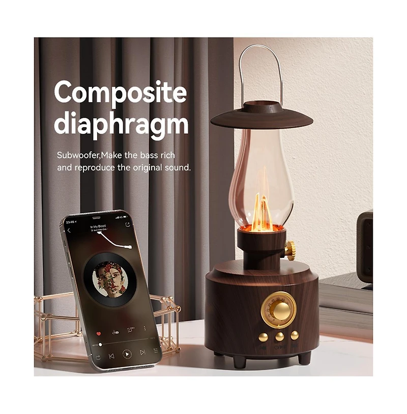 Artudatech Retro Kerosene Lamp Waterproof Dimmable Bluetooth Speaker