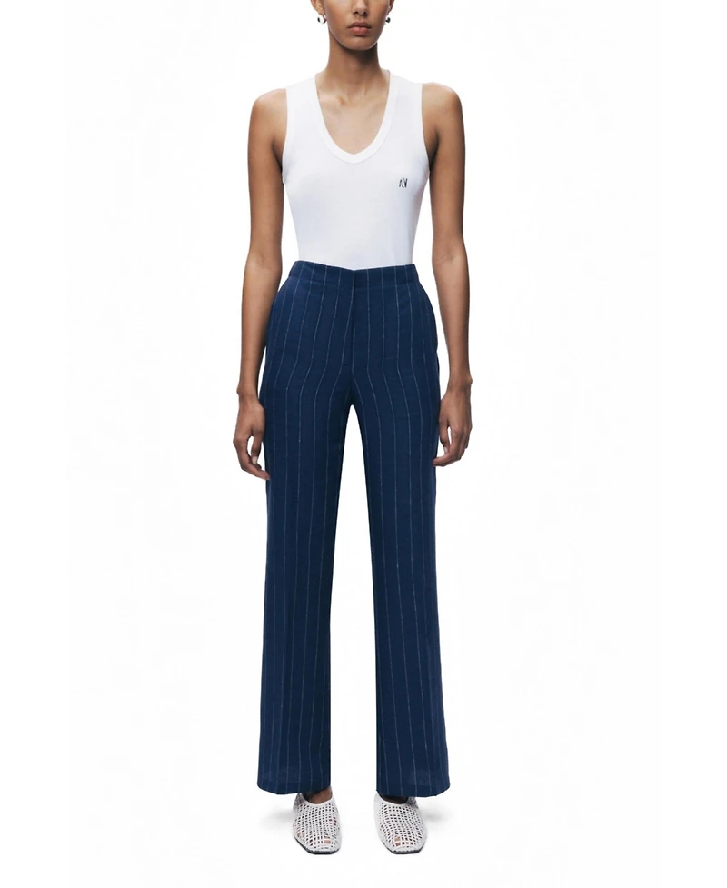 Nocturne Women's Pinstripe Wide Leg Trousers