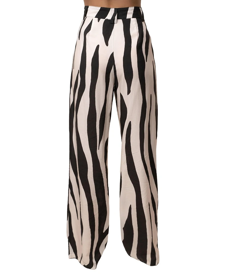 Jluxlabel Women's Zebra Essential Flow Trouser