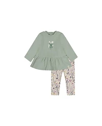 Deux par Baby Girls ( 3M to 24 M ) Organic Cotton Peplum Tunic and Legging Set Heart Print