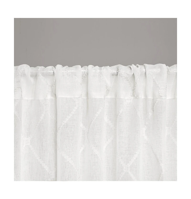 Avobird Diamond Sheer Window Curtain Panel