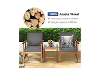 Mondawe 3 Solid Wood Outdoor Patio Sofa Furniture Set