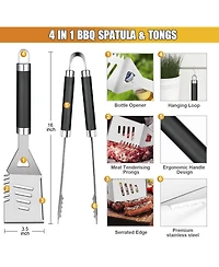 Xdovet Bbq Grill Tools Set 38pieces Stainless Steel Aluminum Case Mats