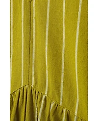 Celtic & Co. Women's V-Neck Gathered-Waist Striped Midi Dress