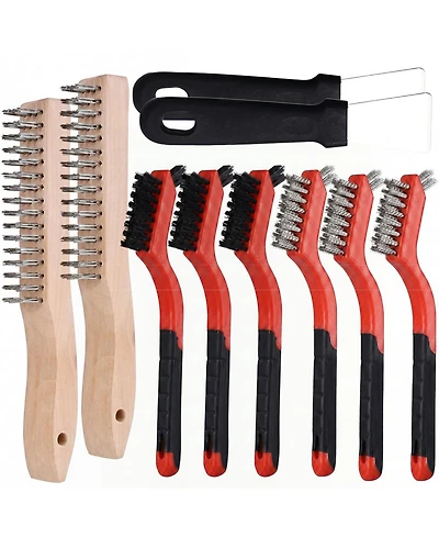 Xdovet Wire Brush Set Stainless Steel Nylon Bristles Scrapers