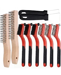 Xdovet Wire Brush Set Stainless Steel Nylon Bristles Scrapers