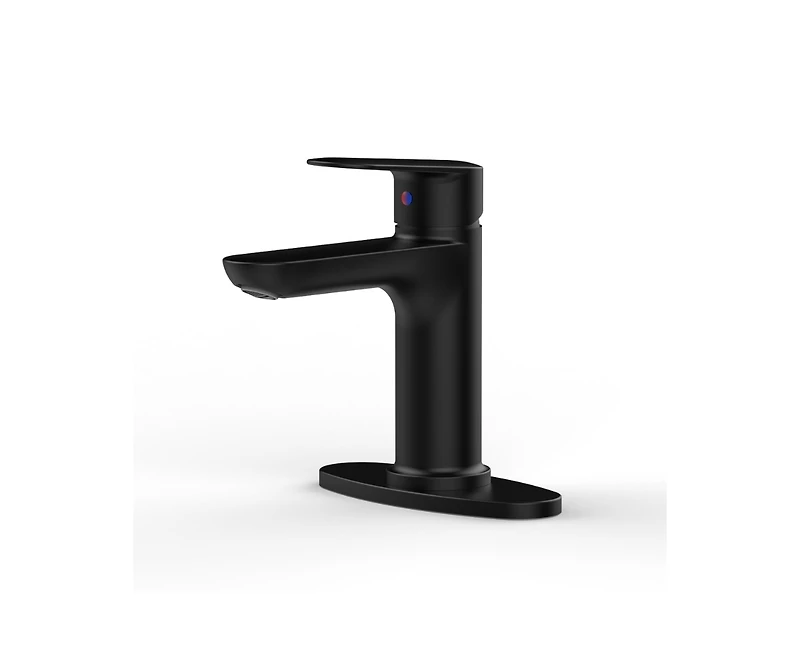 Busdays Single Handle Bathroom Faucet Deck Plate for 1 or 3 Hole Laundry Vanity Sink with Two 9 16 Inch Supply Hoses