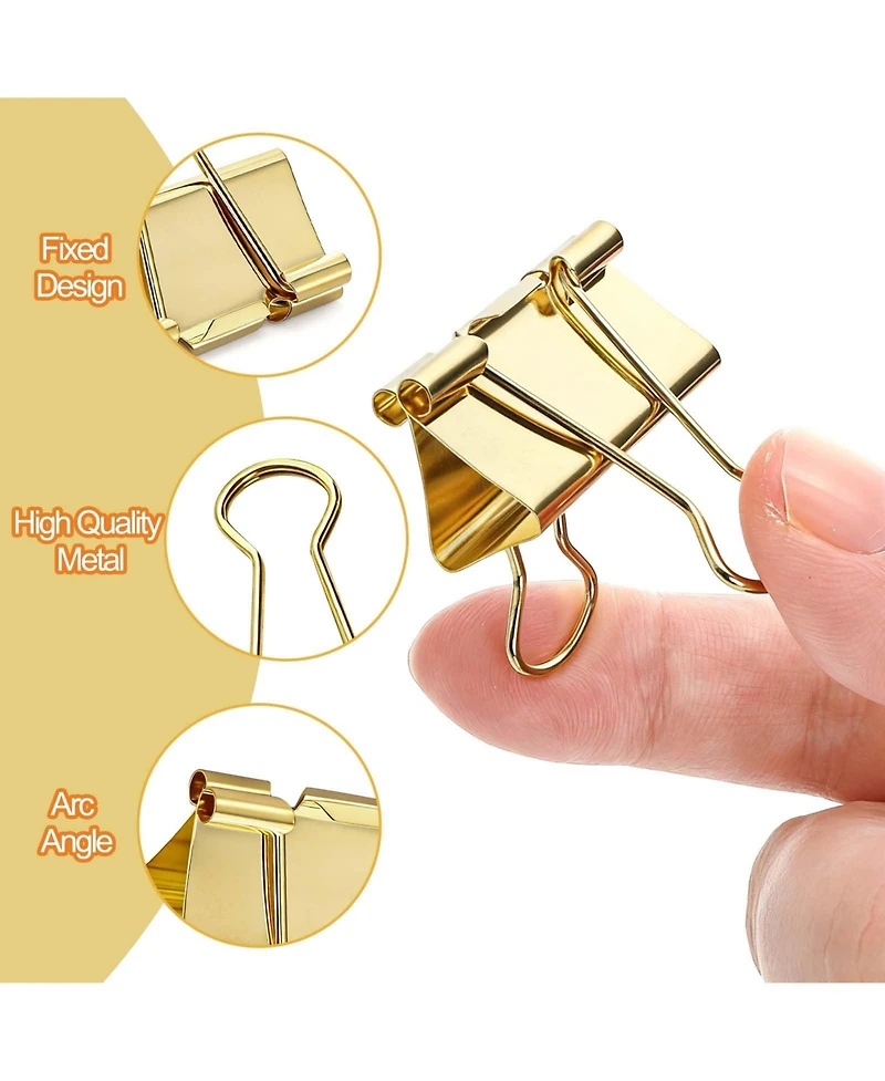 Danrong 174 Pack Metal Binder Clips 3 Sizes With Storage Boxes For Office School Home