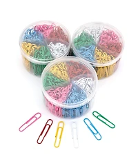 Danrong 900 Pieces Vinyl Coated Paper Clips 6 Colors Office School Organizing