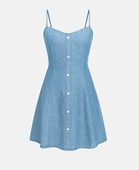 Cupshe Women's Morning Tide Denim Mini Beach Dress