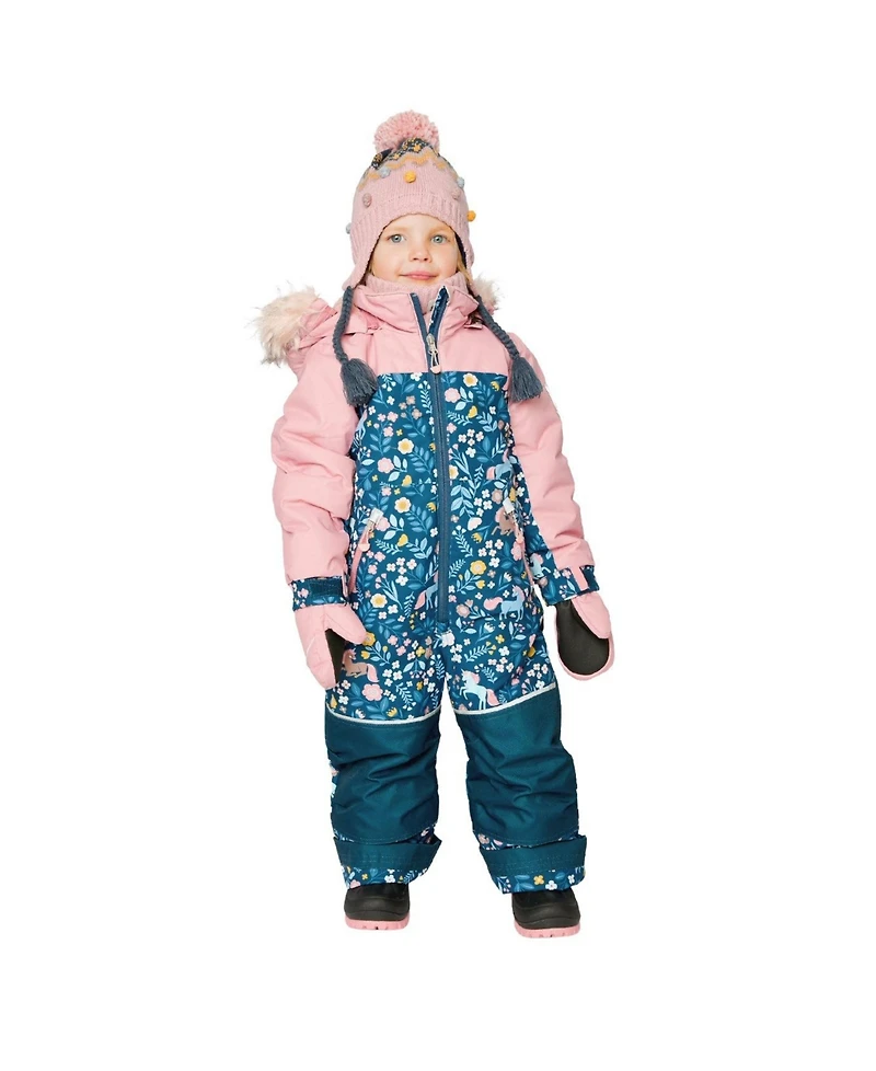 Deux par Little and Big Girl ( 6 to 8 )One Piece Discover Snowsuit Unicorn Print