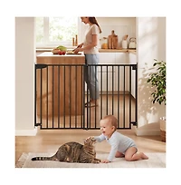 Hardware Mounted Dog Gate for Stairs 30 in High and 31 to 48 in Wide