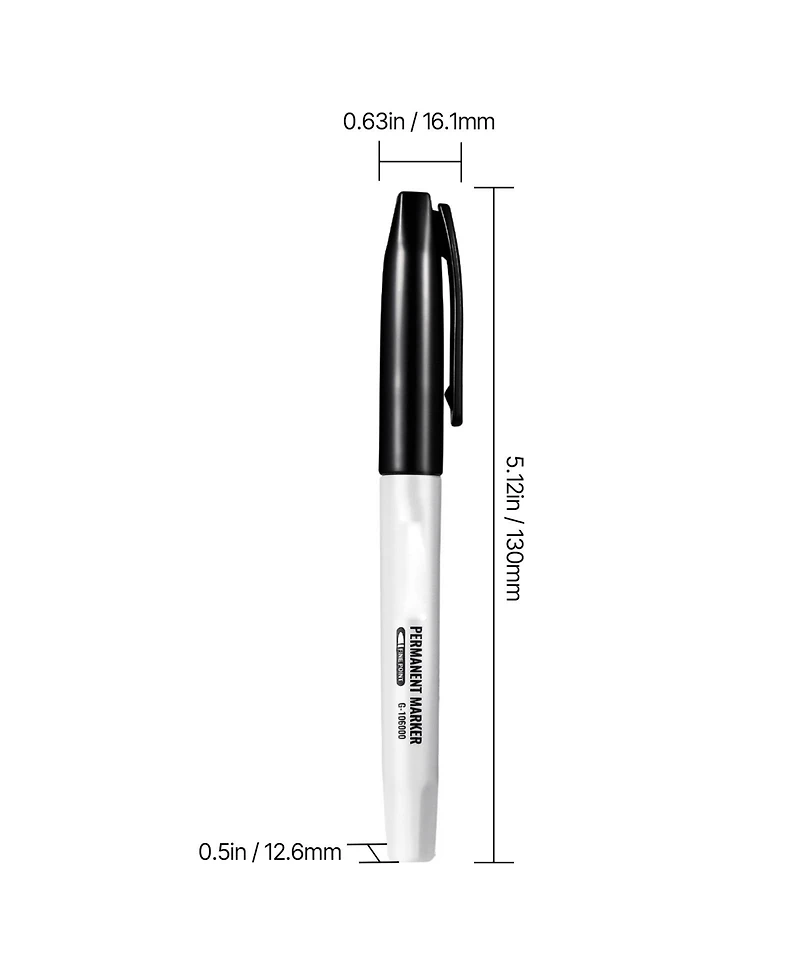 Sevorley Black Permanent Markers, 36-Pack Fine Point Marker Set, Quick-Drying and Fade-Resistant