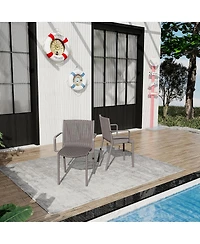 Streamdale Furniture Summer 4 Pieces Modern Stackable Plastic Armchairs, Ergonomic