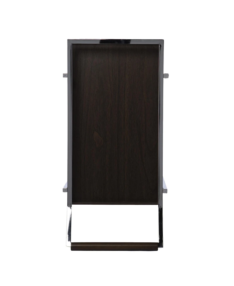 HomeRoots 34" Iron and Wood Rolling Bar Cart