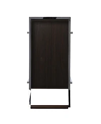 HomeRoots 34" Iron and Wood Rolling Bar Cart