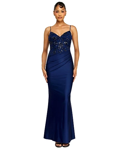 Alex & Sophia Juniors V-Neck Dress