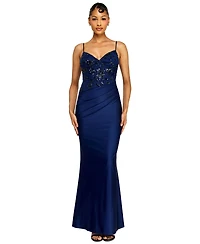 Alex & Sophia Juniors V-Neck Dress