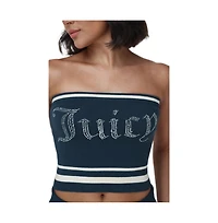 Juicy Couture Women's Strapless Fleece Tube Top