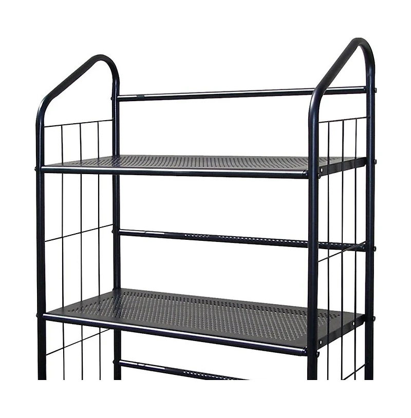 HomeRoots 37" Metal Three Tier Bookcase