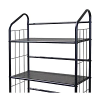 HomeRoots 37" Metal Three Tier Bookcase